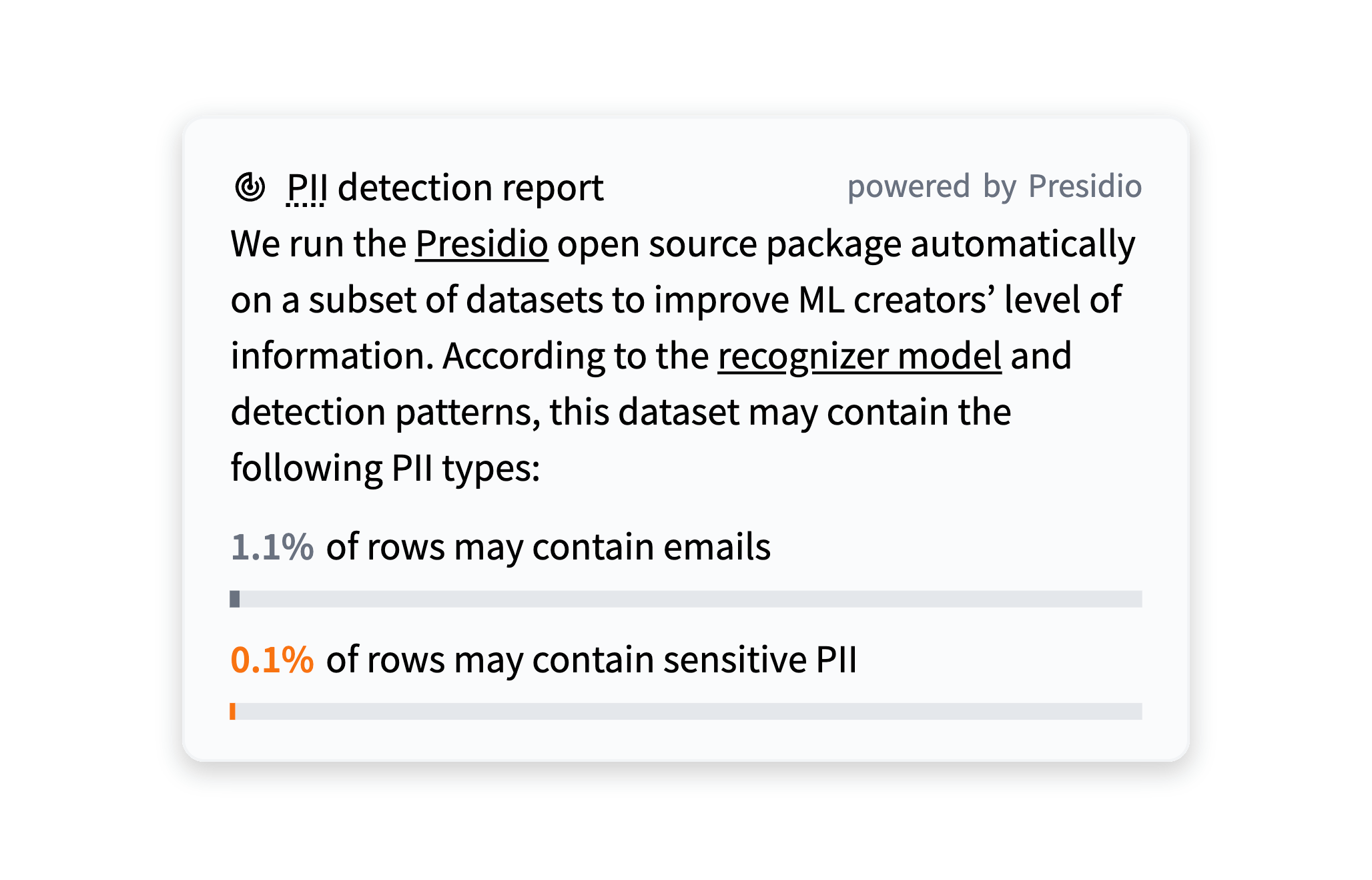 Presidio report